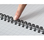 Oxford Smart A4 Heft große Karos Seyès – 100 Seiten, flexible Ringbindung, schwarzes Cover