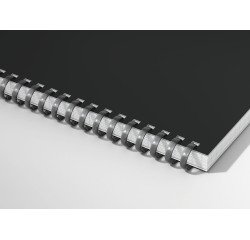 Cahier Oxford Smart A4 petits carreaux 5 x 5 – 100 pages, reliure anneaux souples, couverture noire