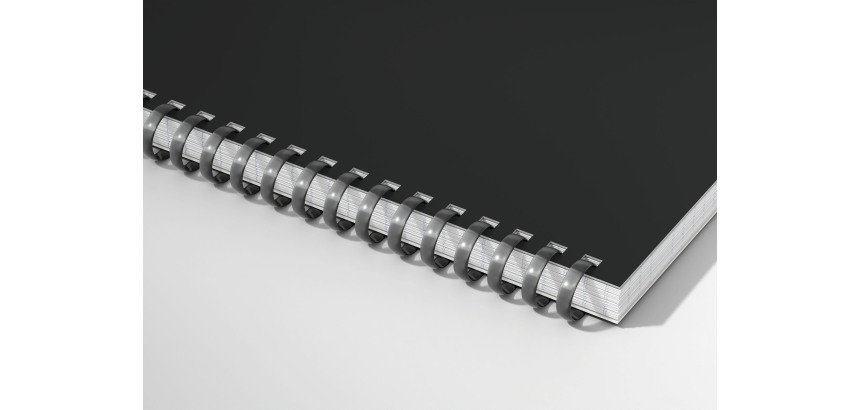 Cahier Oxford Smart A4 petits carreaux 5 x 5 – 100 pages, reliure anneaux souples, couverture noire