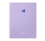 Oxford Smart 5-in-1 A4+ Notizbuch mit kleinen Karos – 180 Seiten, Spirale, flexible Umschlag - Pastellfarbene Sortierung