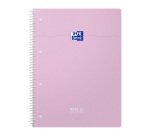 Oxford Smart 5-in-1 A4+ Notizbuch mit kleinen Karos – 180 Seiten, Spirale, flexible Umschlag - Pastellfarbene Sortierung