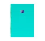 Oxford Smart A4 Heft kleine Karos 5 × 5 – 100 Seiten, flexible Spiralbindung, sortierte Pastellfarben
