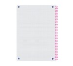 Oxford Smart A4 Heft kleine Karos 5 × 5 – 100 Seiten, flexible Spiralbindung, sortierte Pastellfarben