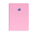 Oxford Smart A4 Heft kleine Karos 5 × 5 – 100 Seiten, flexible Spiralbindung, sortierte Pastellfarben