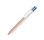 Stylo bille 4 couleurs Bic Glacé rétractable pointe 1 mm - écriture moyenne - Boite de 12