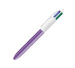 Stylo bille 4 couleurs Bic Glacé rétractable pointe 1 mm - écriture moyenne - Boite de 12
