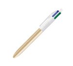 Stylo bille 4 couleurs Bic Glacé rétractable pointe 1 mm - écriture moyenne - Boite de 12