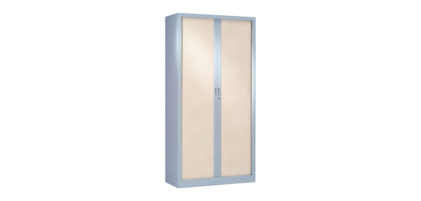 Metall-Monoblock-Schrank mit Jalousientüren Généric B 100 x H 198 x T 43 cm Aluminiumkorpus