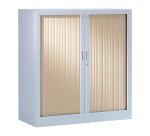 Monobloc metal cabinet with shutters Generic L 100 x H 100 x D 43 cm aluminum body