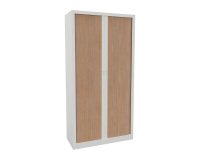 Armoire à rideaux monobloc Généric corps métal - L 100 x H 198 x P 43 cm - NF-OEC et GS