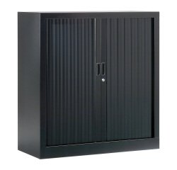 Armoire monobloc métal à rideaux Généric L 100 x H 100 x P 43 cm unicolore