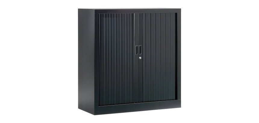 Armoire monobloc métal à rideaux Généric L 100 x H 100 x P 43 cm unicolore