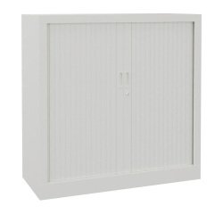 Armoire monobloc métal à rideaux Généric L 100 x H 100 x P 43 cm unicolore