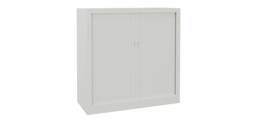 Armoire monobloc métal à rideaux Généric L 100 x H 100 x P 43 cm unicolore