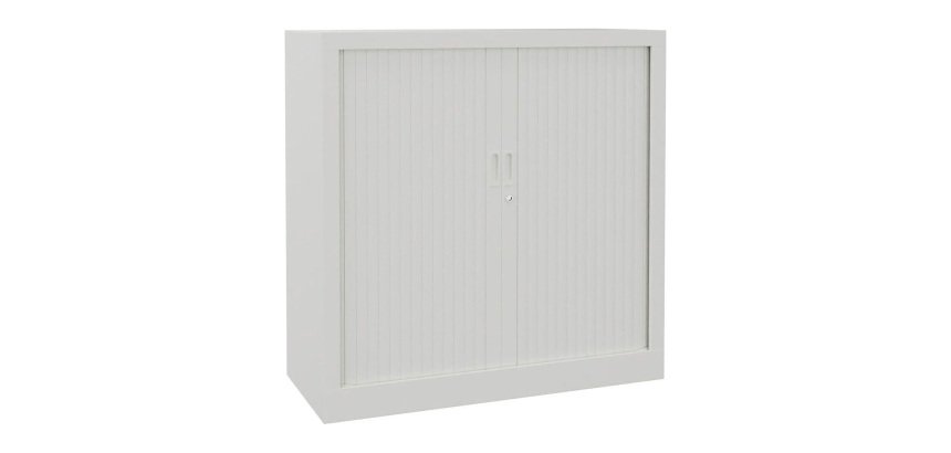 Armoire monobloc métal à rideaux Généric L 100 x H 100 x P 43 cm unicolore