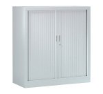 Single-unit metal cabinet with shutters, Generic L 100 x H 100 x D 43 cm, single color