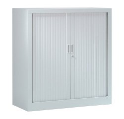 Armoire monobloc métal à rideaux Généric L 100 x H 100 x P 43 cm unicolore