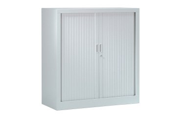 Single-unit metal cabinet with shutters, Generic L 100 x H 100 x D 43 cm, single color