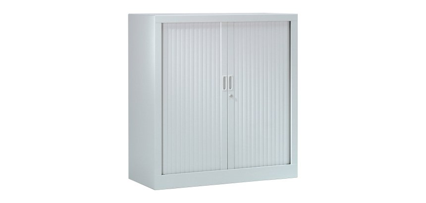 Armoire monobloc métal à rideaux Généric L 100 x H 100 x P 43 cm unicolore