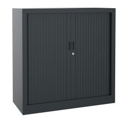 Single-unit metal cabinet with shutters, Generic L 100 x H 100 x D 43 cm, single color