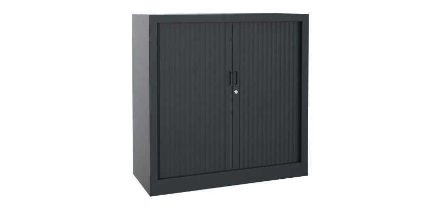 Single-unit metal cabinet with shutters, Generic L 100 x H 100 x D 43 cm, single color