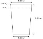 Vaso de cartón Ripple Wall - 20 cl - Lote de 100
