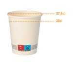 Gobelet en carton White - 20/27,6 cl - Lot de 100