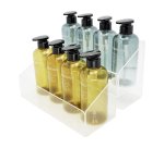 Expositor de producto de sobremesa con 2 compartimento