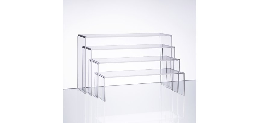 Expositor de producto con 4 escalones