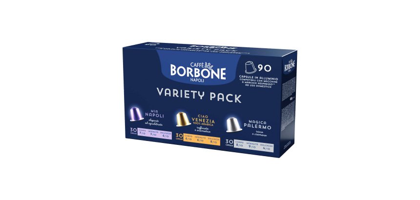 Caffè Borbone - Capsule Alluminio Compatibili Nespresso - Mix – 3 x 30 pz