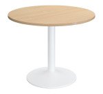 Table ronde Excellens - Pied métal tulipe - D 80 à 120 cm - de 3 à 6 personnes