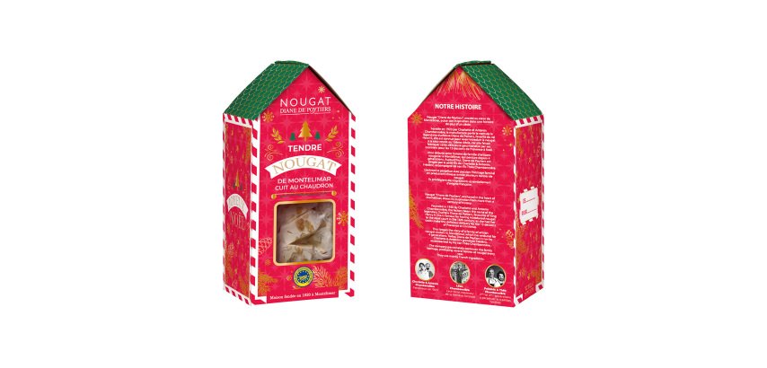 Montélimar nougat in Diane de Poitiers wrapper - Homemade box of 150 g
