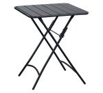 Ensemble Napoli, 1 table et 2 chaises pliantes, carrée L 60 cm