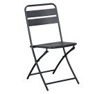 Ensemble Napoli, 1 table et 2 chaises pliantes, carrée L 60 cm