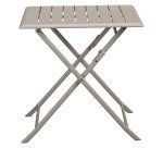 Table d'extérieur Antibes gris perle, pliante, carrée L 75 cm
