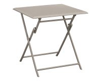 Opvouwbare vierkante aluminium buitentafel Antibes, L 75 cm