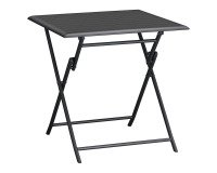 Table d'extérieur en aluminium Antibes, pliante, carrée L 75 cm