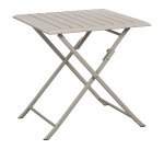 Table d'extérieur Antibes gris perle, pliante, carrée L 75 cm