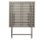 Table d'extérieur Antibes gris perle, pliante, carrée L 75 cm