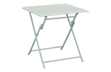Table d'extérieur en aluminium Antibes, pliante, carrée L 75 cm - vert clair