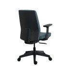 Chaise de bureau MOOV' tissu, dossier avec soutien lombaire, accoudoirs, mécanisme synchrone avec réglage profondeur d'assise