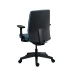 Chaise de bureau MOOV' tissu, dossier avec soutien lombaire, accoudoirs, mécanisme synchrone avec réglage profondeur d'assise