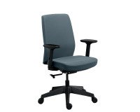 Silla de oficina MOOV' tejido, respaldo con soporte lumbar, reposabrazos, mecanismo sincronizado con ajuste de profundidad de asiento