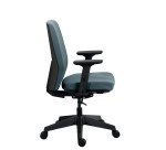 Chaise de bureau MOOV' tissu, dossier avec soutien lombaire, accoudoirs, mécanisme synchrone avec réglage profondeur d'assise