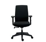 Chaise de bureau MOOV' tissu, dossier avec soutien lombaire, accoudoirs, mécanisme synchrone avec réglage profondeur d'assise