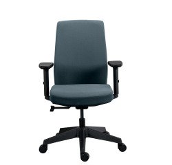 MOOV' Bürostuhl Stoff, Rückenlehne mit Lendenwirbelstütze, Armlehnen, synchroner Mechanismus mit Sitztiefenverstellung