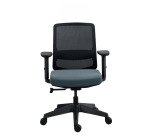 Chaise de bureau MOOV', tissu et maille, dossier avec soutien lombaire, accoudoirs, mécanisme synchrone avec réglage profondeur d'assise