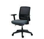 Chaise de bureau MOOV', tissu et maille, dossier avec soutien lombaire, accoudoirs, mécanisme synchrone avec réglage profondeur d'assise