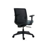 Chaise de bureau MOOV', tissu et maille, dossier avec soutien lombaire, accoudoirs, mécanisme synchrone avec réglage profondeur d'assise