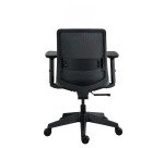 Chaise de bureau MOOV', tissu et maille, dossier avec soutien lombaire, accoudoirs, mécanisme synchrone avec réglage profondeur d'assise